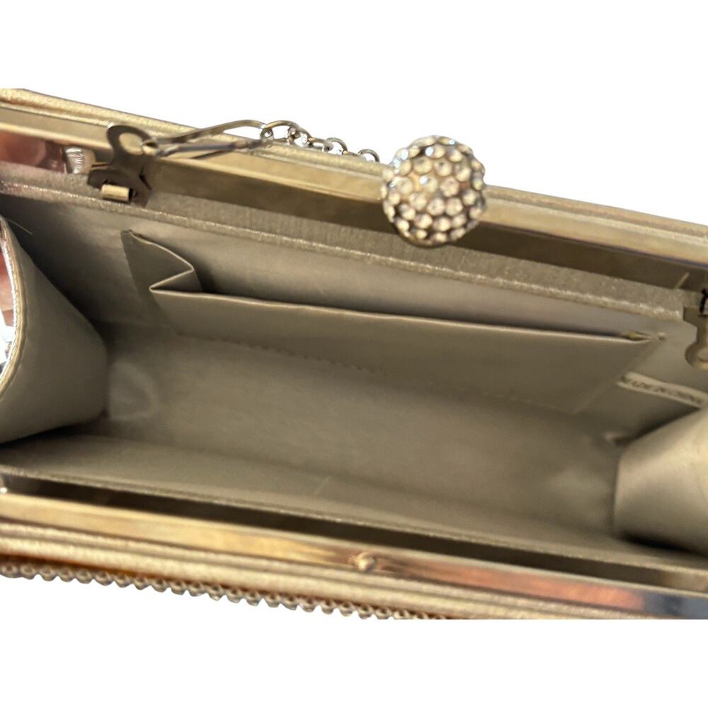 Rhinestone Evening Clutch Bag Crystal Crystal Embellished Party Purse Vintage - Picture 4 of 10